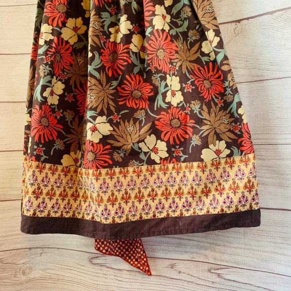 American Rag Floral Pattern Dress with Spaghetti Straps Thick Long Tie Size M - Picture 10 of 12